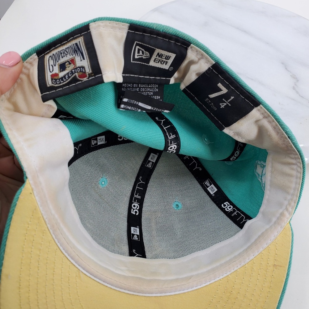 New Era 59FIFTY LA Dodgers Teal First LA World Series Fitted Hat Size 7 1/4 - Picture 2 of 11
